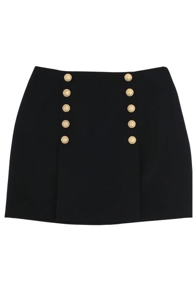 Balmain Button Embellished Mini Skirt