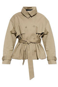 ROTATE Belted Short Trench Coat