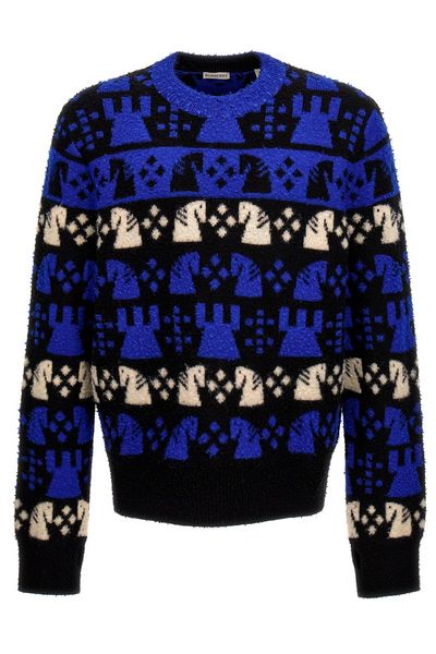 Burberry Chess Intarsia-Knit Crewneck Jumper