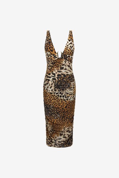 Roberto Cavalli Jaguar Skin Print Dress