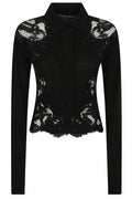 Ermanno Scervino Sheer Lace Panel Shirt