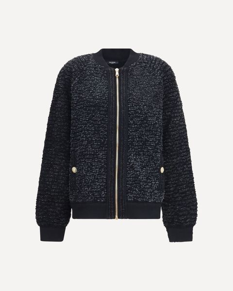 Balmain Sequin-Trim Zip Jacket