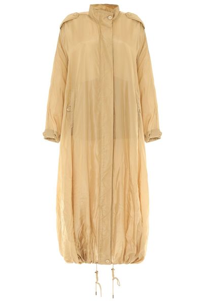 Alberta Ferretti Zip-Front Drawstring Coat