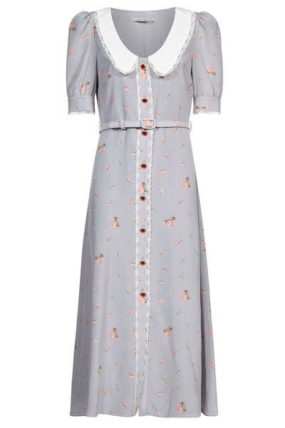 Alessandra Rich Floral Print Midi Dress