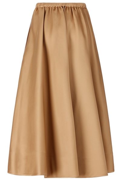 Valentino High Waist Pleated Midi Skirt