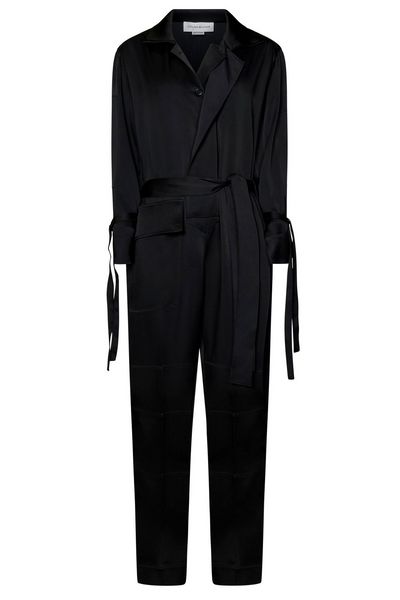 Victoria Beckham Tapered Leg Crepe Jumpsuit