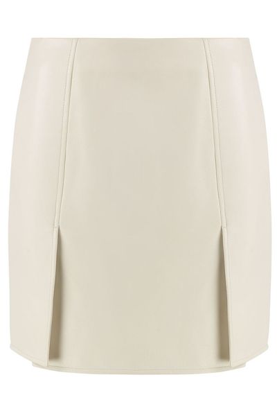 Tod's Double-Slit Leather Mini Skirt