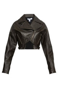 Alaïa Zip-Detailed Cropped Biker Jacket