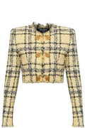 Balmain Glitter Tweed Cropped Jacket