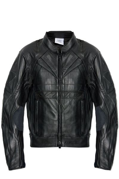 Vetements Insulated Logo Leather Jacket