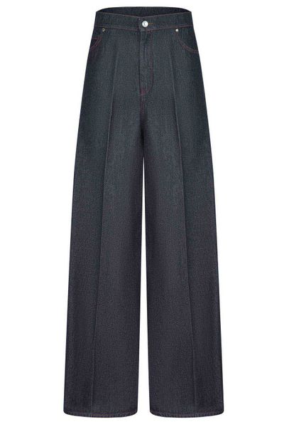 Max Mara Button Detailed Wide-Leg Jeans
