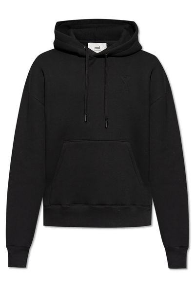 AMI Paris Long-Sleeved Drawstring Hoodie