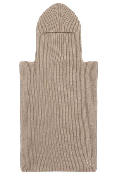 Max Mara Livigno Logo Embroidered Ribbed-Knit Poncho