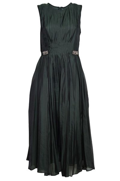 'S Max Mara Stmwally Pleated Sleeveless Midi Dress