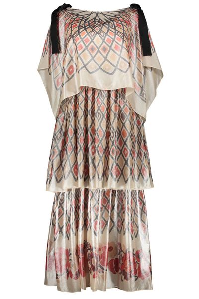 Fendi Printed Bow-Detailed Midi Dress