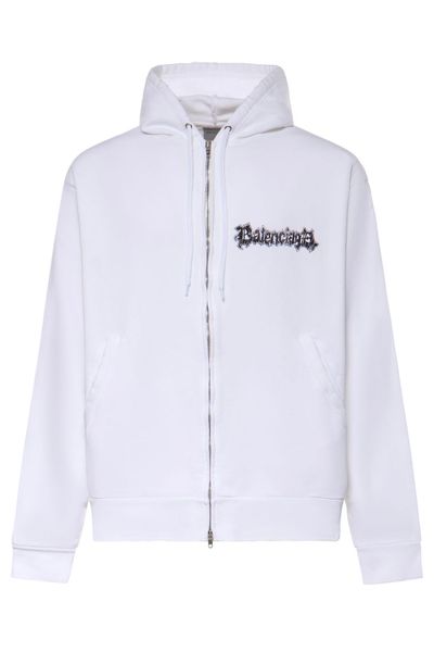 Balenciaga Graphic Printed Zip-Up Hoodie