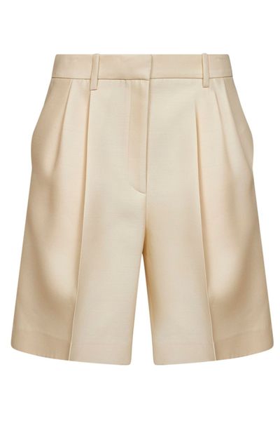 Khaite Pleated Knee-Length Shorts