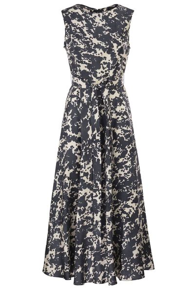 'S Max Mara Martina Polka Dot Printed Sleeveless Dress