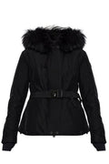 Moncler Grenoble Belted Fur-Trim Down Jacket