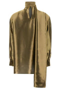 Ferragamo Draped Scarf-Neck Top