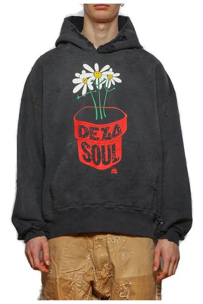 SAINT MXXXXXX X De La Soul Distressed Hoodie