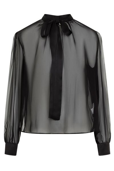 Dolce & Gabbana Chiffon Pussy-Bow Blouse