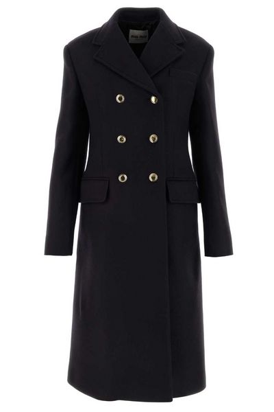 Miu Miu Long-Sleeved Double-Breasted Coat