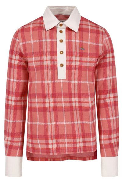 Vivienne Westwood Checked Polo Knitted Top