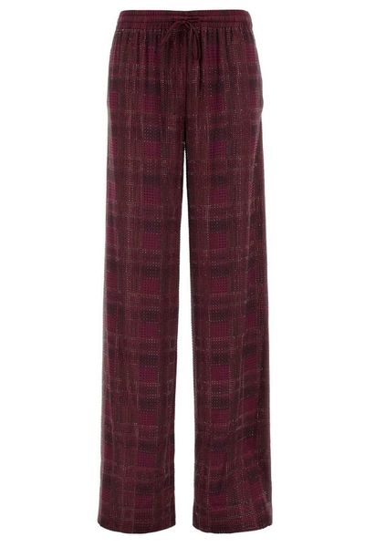 Ermanno Scervino Crystal Check Wide-Leg Pants