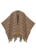 Burberry Checked Fringed Cape