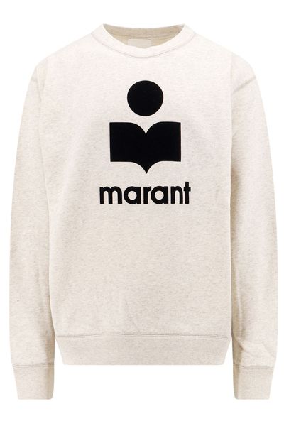 Isabel Marant Logo Flocked Crewneck Sweatshirt