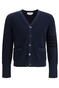 Thom Browne Garment Dyed 4-Bar Cardigan