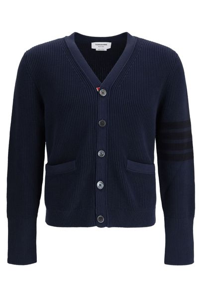 Thom Browne Garment Dyed 4-Bar Cardigan