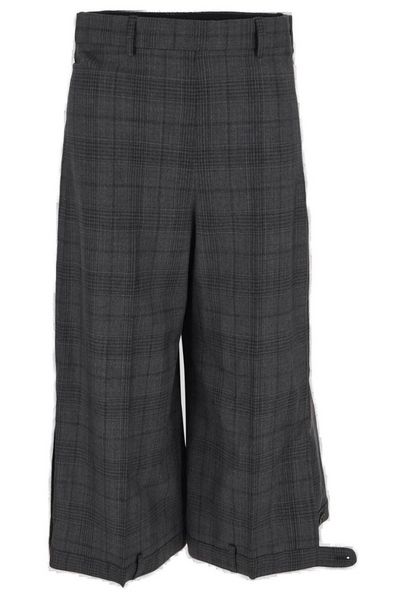 Balenciaga Checked Deconstructed Long Shorts