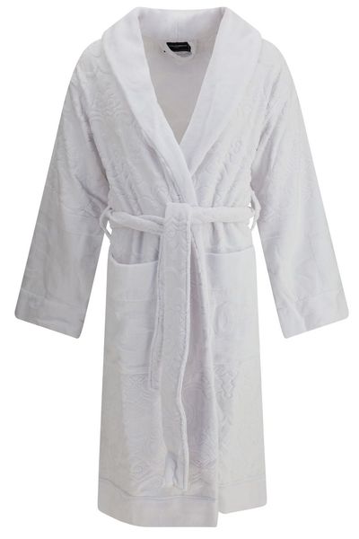 Dolce & Gabbana Logo Jacquard Terry Bathrobe