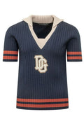 Dolce & Gabbana Logo Patch Ribbed Pullover