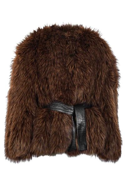 Magda Butrym Faux-Fur Belted Jacket