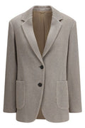 Brunello Cucinelli Single Breasted Long-Sleeved Blazer