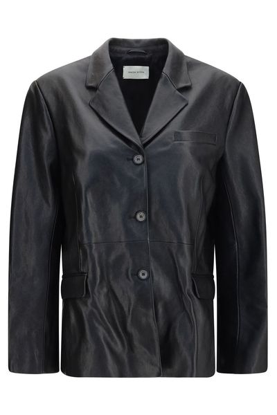Magda Butrym Single-Breasted Leather Blazer