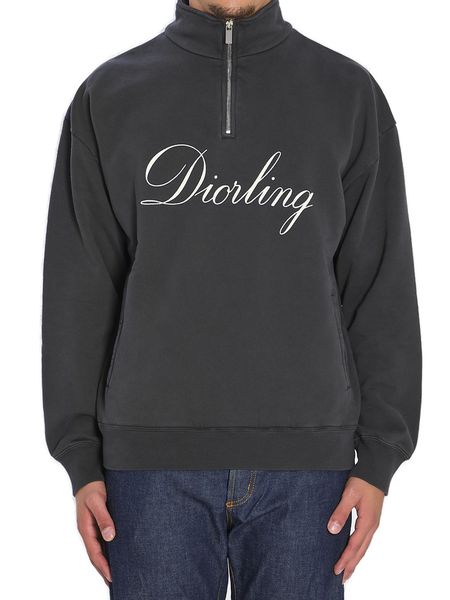 Dior Homme Diorling Zip Detailed Sweatshirt