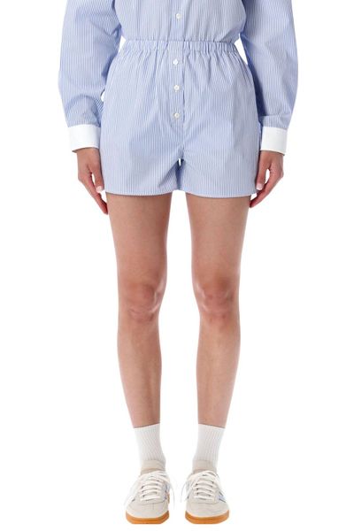 Sporty & Rich Popeline Stripe Shorts