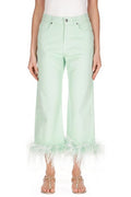 P.A.R.O.S.H. High-Waist Embellished Trim Jeans