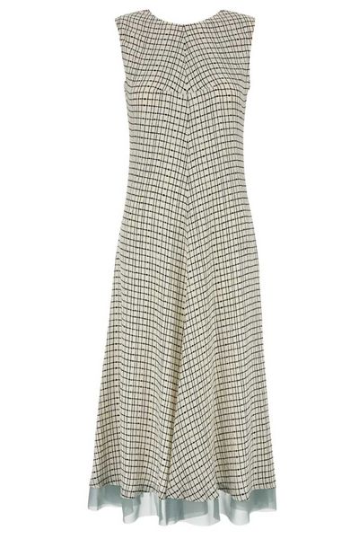 Fendi Grid Motif V-Back Sleeveless Dress