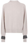 Brunello Cucinelli Embellished Cuffs Crewneck Jumper