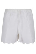 Patou Hem Detailed Drawstring Shorts