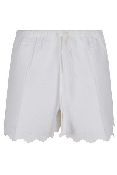 Patou Hem Detailed Drawstring Shorts