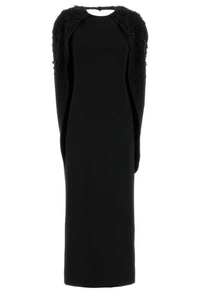 Alberta Ferretti Bead Embellished Open-Back Maxi Dress