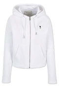 AMI Paris De Coeur Zip-Up Drawstring Hoodie