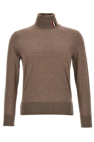 Thom Browne Jersey Striped Relaxed Turtleneck Jumper