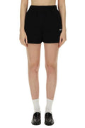 ROTATE Logo Embroidered High Waist Shorts